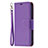 Custodia Portafoglio In Pelle Cover con Supporto per Apple iPhone 14 Viola