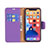 Custodia Portafoglio In Pelle Cover con Supporto per Apple iPhone 14 Viola