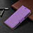 Custodia Portafoglio In Pelle Cover con Supporto per Apple iPhone 14 Viola