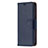 Custodia Portafoglio In Pelle Cover con Supporto per Apple iPhone 15 Blu