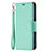 Custodia Portafoglio In Pelle Cover con Supporto per Apple iPhone 15 Ciano