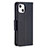 Custodia Portafoglio In Pelle Cover con Supporto per Apple iPhone 15 Nero