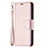 Custodia Portafoglio In Pelle Cover con Supporto per Apple iPhone 15 Oro Rosa