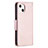 Custodia Portafoglio In Pelle Cover con Supporto per Apple iPhone 15 Oro Rosa