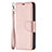 Custodia Portafoglio In Pelle Cover con Supporto per Apple iPhone 15 Pro Oro Rosa