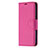 Custodia Portafoglio In Pelle Cover con Supporto per Apple iPhone 15 Rosa Caldo