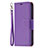 Custodia Portafoglio In Pelle Cover con Supporto per Apple iPhone 15 Viola