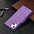 Custodia Portafoglio In Pelle Cover con Supporto per Apple iPhone 15 Viola