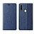 Custodia Portafoglio In Pelle Cover con Supporto per Oppo A31 Blu