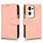 Custodia Portafoglio In Pelle Cover con Supporto per Oppo Find N2 5G Oro Rosa