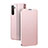 Custodia Portafoglio In Pelle Cover con Supporto per Oppo K5 Oro Rosa