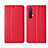 Custodia Portafoglio In Pelle Cover con Supporto per Realme X50t 5G Rosso