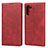 Custodia Portafoglio In Pelle Cover con Supporto per Samsung Galaxy Note 10 5G Rosso