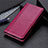 Custodia Portafoglio In Pelle Cover con Supporto per Samsung Galaxy Note 20 5G Rosso Rosa