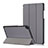 Custodia Portafoglio In Pelle Cover con Supporto per Samsung Galaxy Tab A7 4G 10.4 SM-T505 Grigio