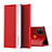 Custodia Portafoglio In Pelle Cover con Supporto Q01H per Xiaomi POCO C3 Rosso