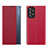 Custodia Portafoglio In Pelle Cover con Supporto Q02H per Samsung Galaxy A33 5G Rosso