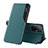 Custodia Portafoglio In Pelle Cover con Supporto Q02H per Xiaomi Mi 11T 5G Verde