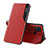 Custodia Portafoglio In Pelle Cover con Supporto Q02H per Xiaomi POCO C3 Rosso