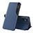 Custodia Portafoglio In Pelle Cover con Supporto Q02H per Xiaomi Poco M5 4G Blu