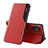 Custodia Portafoglio In Pelle Cover con Supporto Q02H per Xiaomi Poco M5 4G Rosso