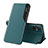 Custodia Portafoglio In Pelle Cover con Supporto Q02H per Xiaomi Poco M5 4G Verde