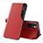 Custodia Portafoglio In Pelle Cover con Supporto Q02H per Xiaomi Redmi 10 (2022) Rosso