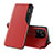 Custodia Portafoglio In Pelle Cover con Supporto Q02H per Xiaomi Redmi 10 India Rosso