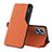 Custodia Portafoglio In Pelle Cover con Supporto Q02H per Xiaomi Redmi Note 11T Pro+ Plus 5G Arancione
