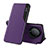 Custodia Portafoglio In Pelle Cover con Supporto QH1 per Huawei Honor Magic5 Lite 5G Viola