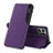 Custodia Portafoglio In Pelle Cover con Supporto QH1 per Huawei Honor X30i Viola