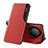 Custodia Portafoglio In Pelle Cover con Supporto QH1 per Huawei Honor X9a 5G Rosso