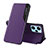 Custodia Portafoglio In Pelle Cover con Supporto QH1 per Xiaomi Redmi Note 12 Turbo 5G Viola