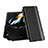 Custodia Portafoglio In Pelle Cover con Supporto QH2 per Samsung Galaxy Z Fold5 5G Nero