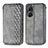 Custodia Portafoglio In Pelle Cover con Supporto S01D per Asus Zenfone 9 Grigio