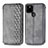 Custodia Portafoglio In Pelle Cover con Supporto S01D per Google Pixel 5 Grigio