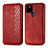 Custodia Portafoglio In Pelle Cover con Supporto S01D per Google Pixel 5 Rosso