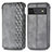 Custodia Portafoglio In Pelle Cover con Supporto S01D per Google Pixel 6 Pro 5G Grigio