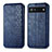 Custodia Portafoglio In Pelle Cover con Supporto S01D per Google Pixel 6a 5G Blu