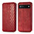 Custodia Portafoglio In Pelle Cover con Supporto S01D per Google Pixel 6a 5G Rosso