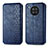 Custodia Portafoglio In Pelle Cover con Supporto S01D per Huawei Honor 50 Lite Blu