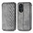 Custodia Portafoglio In Pelle Cover con Supporto S01D per Huawei Honor 50 Pro 5G Grigio