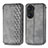 Custodia Portafoglio In Pelle Cover con Supporto S01D per Huawei Honor 60 Pro 5G Grigio