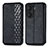 Custodia Portafoglio In Pelle Cover con Supporto S01D per Huawei Honor 60 Pro 5G Nero