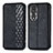 Custodia Portafoglio In Pelle Cover con Supporto S01D per Huawei Honor 80 5G Nero