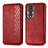 Custodia Portafoglio In Pelle Cover con Supporto S01D per Huawei Honor 80 5G Rosso