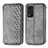 Custodia Portafoglio In Pelle Cover con Supporto S01D per Huawei Honor V40 5G Grigio