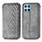 Custodia Portafoglio In Pelle Cover con Supporto S01D per Huawei Honor X6 5G Grigio