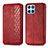 Custodia Portafoglio In Pelle Cover con Supporto S01D per Huawei Honor X6 Rosso