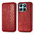 Custodia Portafoglio In Pelle Cover con Supporto S01D per Huawei Honor X6a Rosso